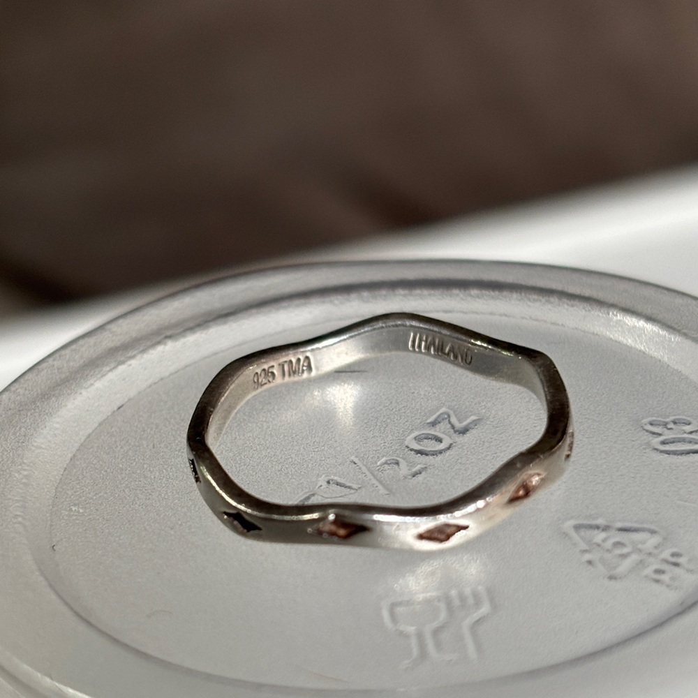 Stylish Silver Stackable Wave Ring - image 1